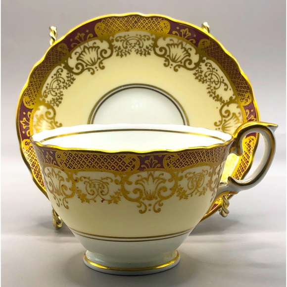 Crown Staffordshire Teacup & Saucer, Fine Bone China, England. A15449 - Picture 1 of 10